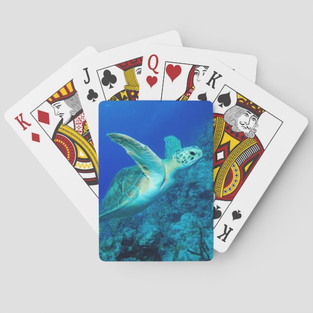 Meeresschildkröte Spielkarten (Rückseite)