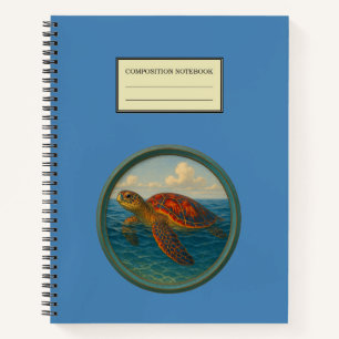 Meeresschildkröte Spiralblock Notizbuch