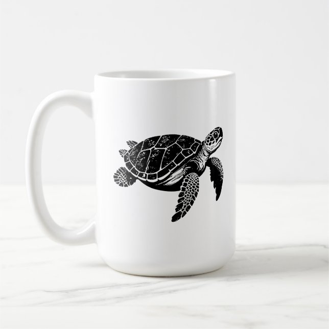 Meeresschildkröte-Tasse Kaffeetasse (Links)