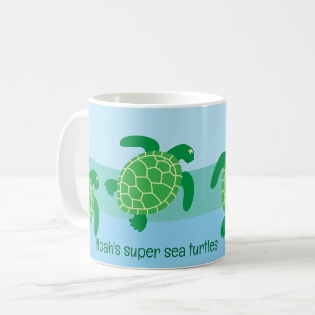 Meeresschildkröte-Tasse Kaffeetasse (Vorderseite Links)