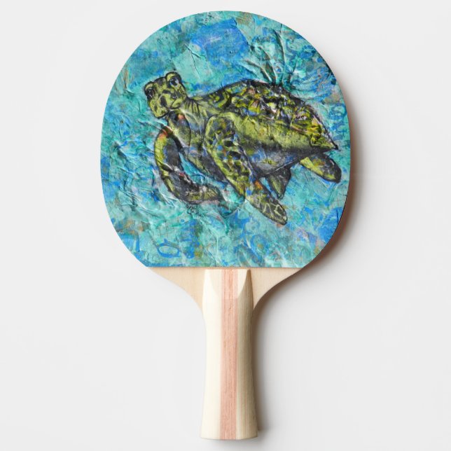 Meeresschildkröte Tischtennis Schläger (Vorderseite)