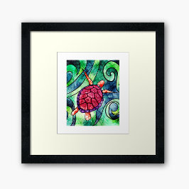 Meeresschildkröte, tropisch poster