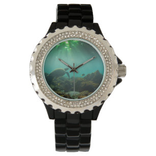 Meeresschildkröte unter Wasser Galapagos Inseln Armbanduhr