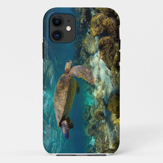 Meeresschildkröte unter Wasser Galapagos Inseln Case-Mate iPhone Hülle (Rückseite)