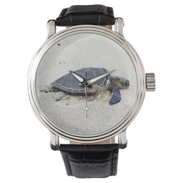 Meeresschildkröte Vintag Watch Armbanduhr (Vorderseite)