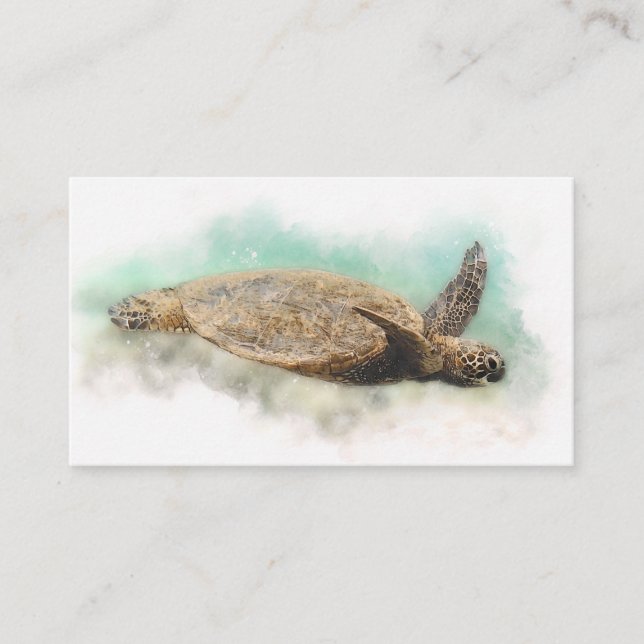 Meeresschildkröte Visitenkarte (Vorderseite)