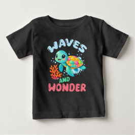 Meeresschildkröte Wellen und Wunder Kinder Baby T-shirt