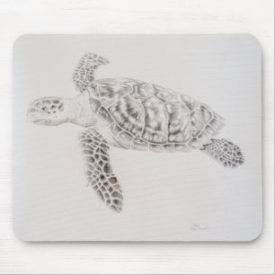 Meeresschildkröte Zeichnend Mousepad