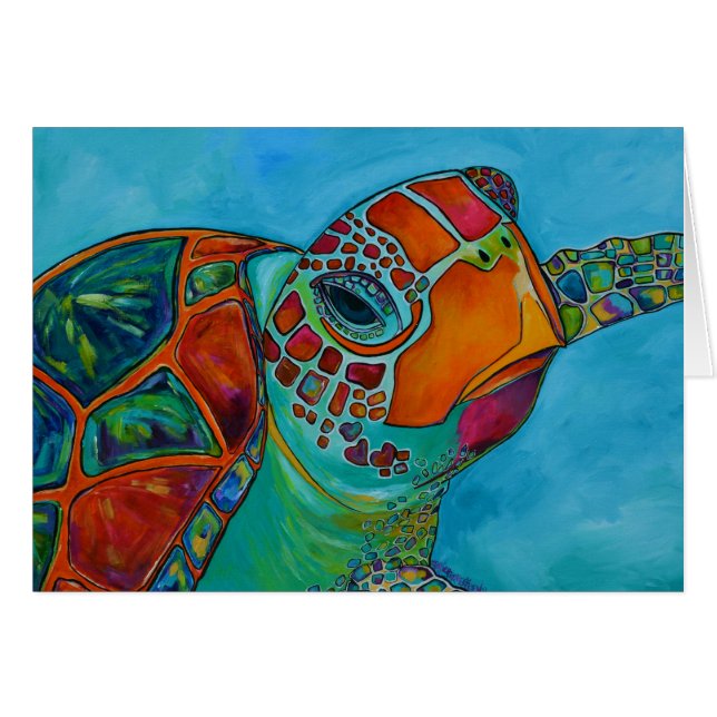 Meeresschildkrötekarte (Vorderseite (Horizontal))