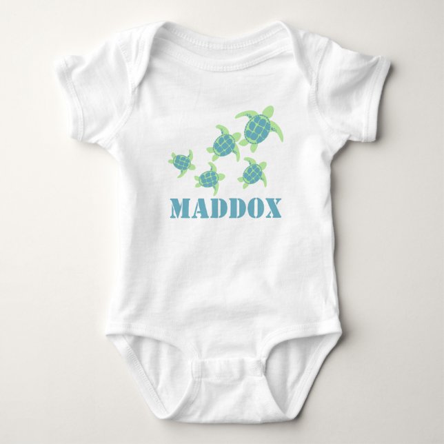 Meeresschildkröten Baby Strampler (Vorderseite)