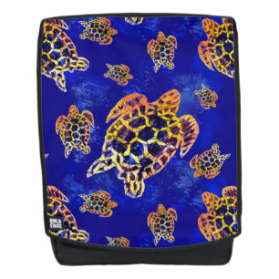 Meeresschildkröten Batik Afrikanische Kunst Kordel Rucksack