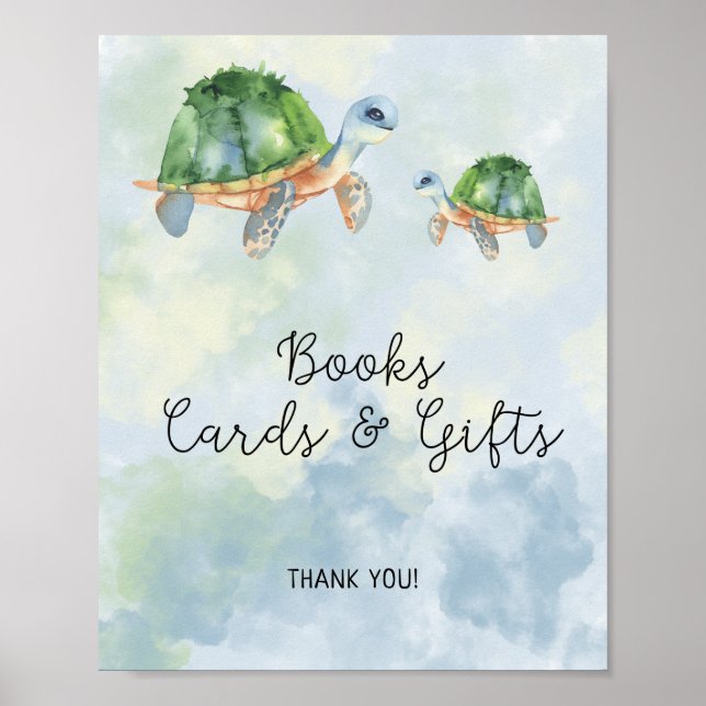 Meeresschildkröten - Büchskarten und -geschenke Poster (Vorne)