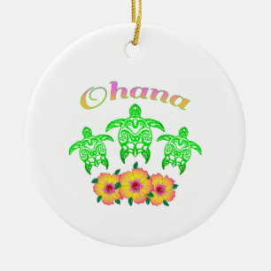 Meeresschildkröten Hawaiian Ohana Keramik Ornament