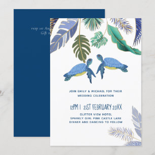 Meeresschildkröten Hochzeitblauer Gelb