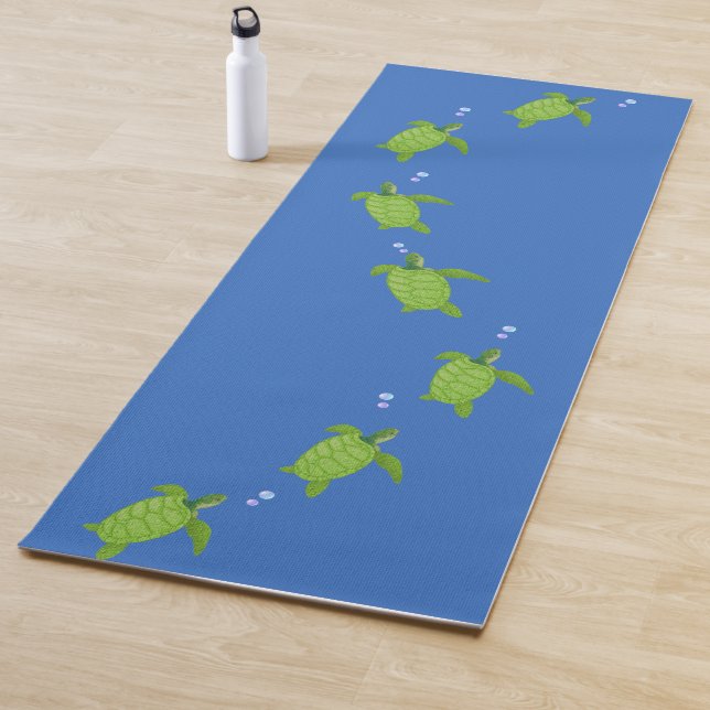 Meeresschildkröten im blauen Ozean Yogamatte (Beispiel)