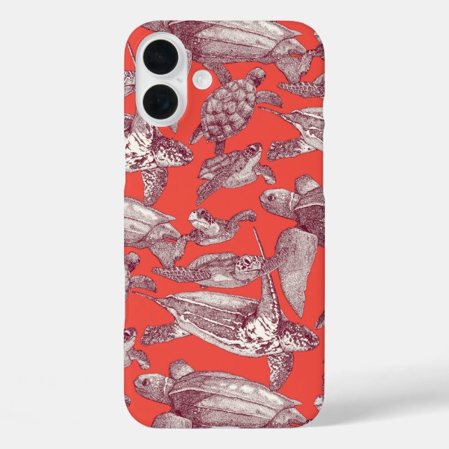 Meeresschildkröten iPhone 16 Plus Hülle (Rückseite)
