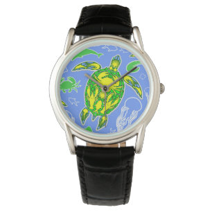 Meeresschildkröten-Korallenriff-Symbol Armbanduhr