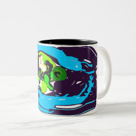 Meeresschildkröten-Kunst Zweifarbige Tasse