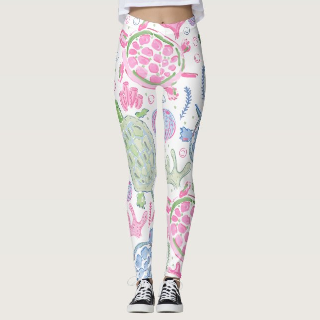 Meeresschildkröten Küstenmeer Leggings (Vorderseite)