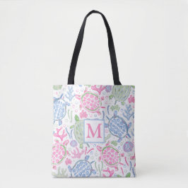 Meeresschildkröten Küstenmeer Monogramm Tasche