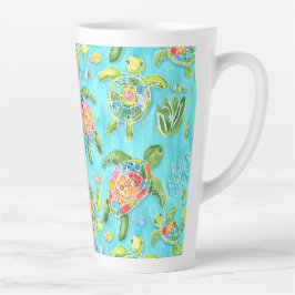 Meeresschildkröten Latte Tasse