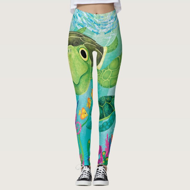 Meeresschildkröten-Leggings Leggings (Vorderseite)