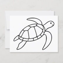 Meeresschildkröten-Linie Art - Minimalistisches Me