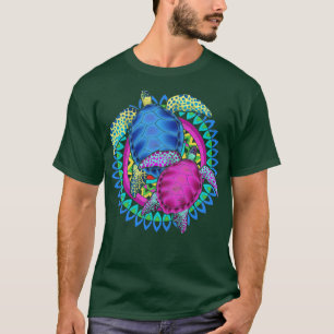 Meeresschildkröten Mandala Polynesischer Tattoo Lo T-Shirt