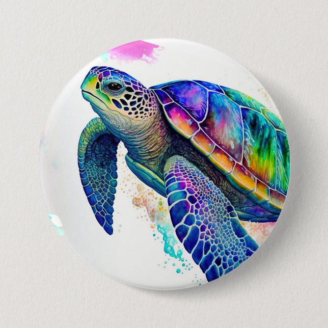 Meeresschildkröten Meer Meeresleben Strand Natur Button (Vorderseite)