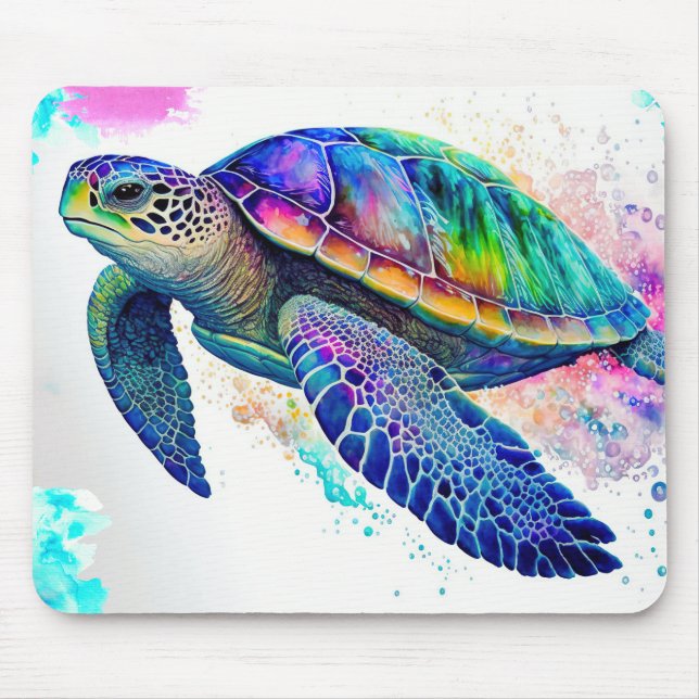 Meeresschildkröten Meer Meeresleben Strand Natur Mousepad (Vorne)
