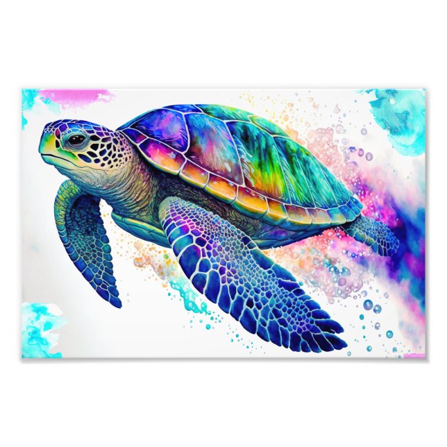 Meeresschildkröten Meeres-Meeresleben Strand Natur Fotodruck (Vorne)