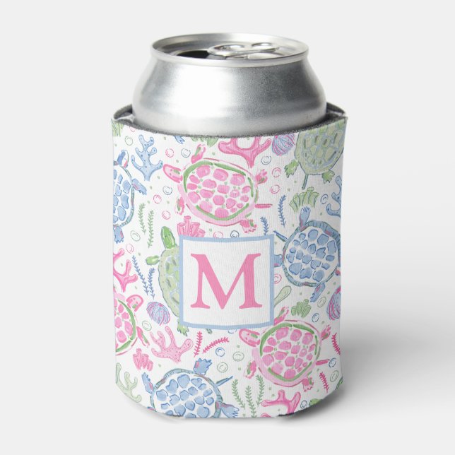 Meeresschildkröten-Monogramm Dosenkühler (Kanne Vorderseite)