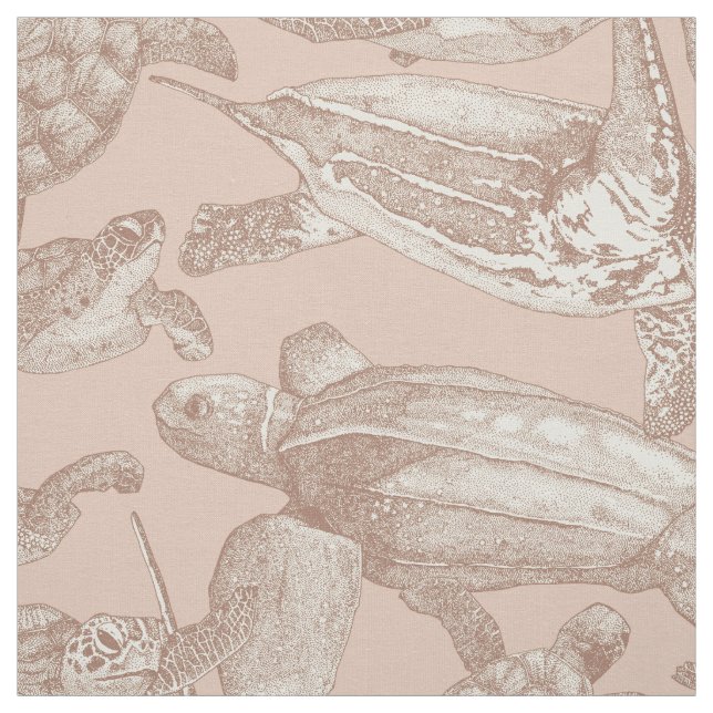 Meeresschildkröten-Mousse Stoff (Muster)