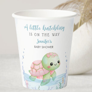 Meeresschildkröten-Nachwuchs-Baby-Party Mädchen-Pa Pappbecher