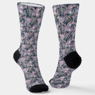 Meeresschildkröten-Ozeanmuster Socken