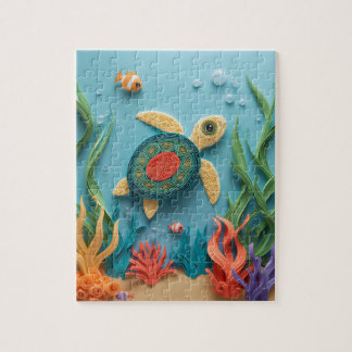 Meeresschildkröten-Riff-Papier-Quilling
