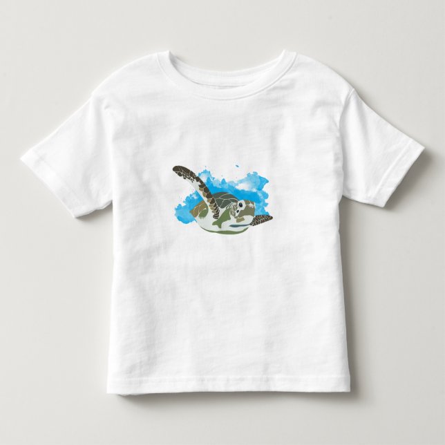 Meeresschildkröten schwimmen kleinkind t-shirt (Vorderseite)