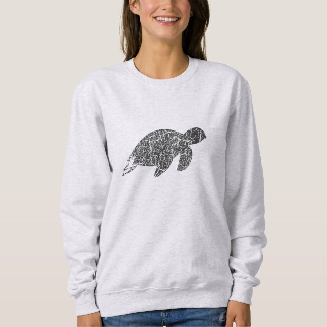 Meeresschildkröten - Vintage Meeresschildkröte Sweatshirt (Vorderseite)