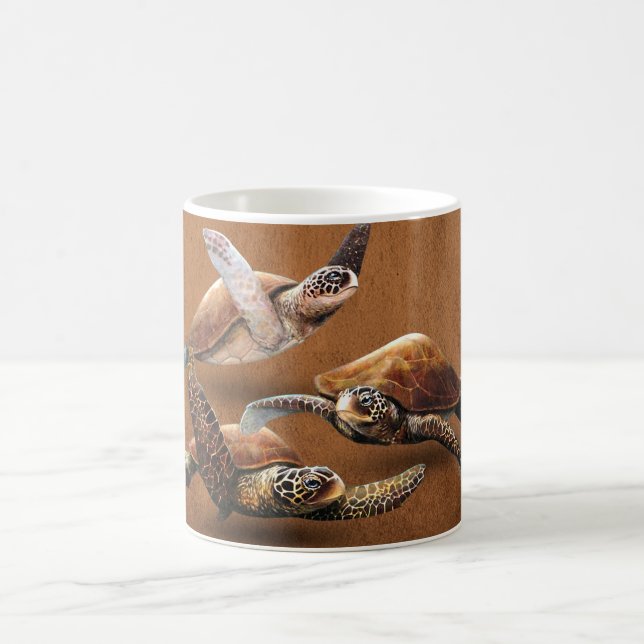 Meeresschildkrötenaussterben Rette die Schildkröte Kaffeetasse (Mittel)