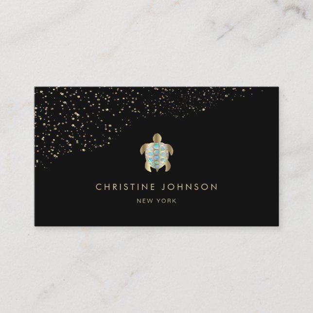 Meeresschildkrötendesign Visitenkarte (Vorderseite)