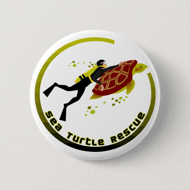 Meeresschildkrötenrettung Button (Vorderseite)