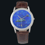 MeeresschildkrötenWIND AUF DEM WASSER Armbanduhr<br><div class="desc">Eine ruhige und blühende Gegend mit tiefblauem Meer, in der Delphine in den Wellen über und unter mit der Gänseschildkröte und seinen kleinen tropischen Fischliebhabern ausbrechen.</div>