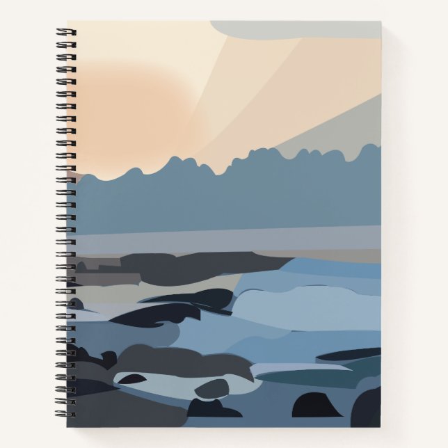 Meeresschutzgebiet Landschaft Notizbuch (Vorderseite)