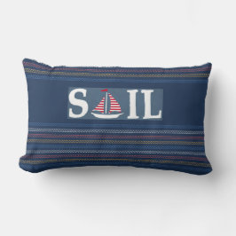 Meeresthema Blue Ocean Regatta Stripe Rope Lines Lendenkissen