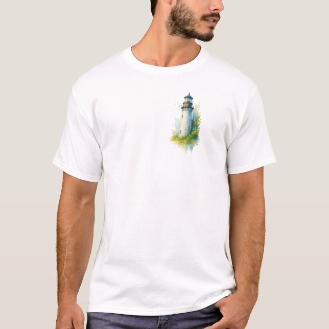 Meeresthemen T-Shirt - Leuchtturm (Vorderseite)