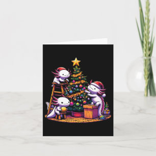 Meerestielliebhaber Kawaii Axolotl Weihnachtsdekor Karte