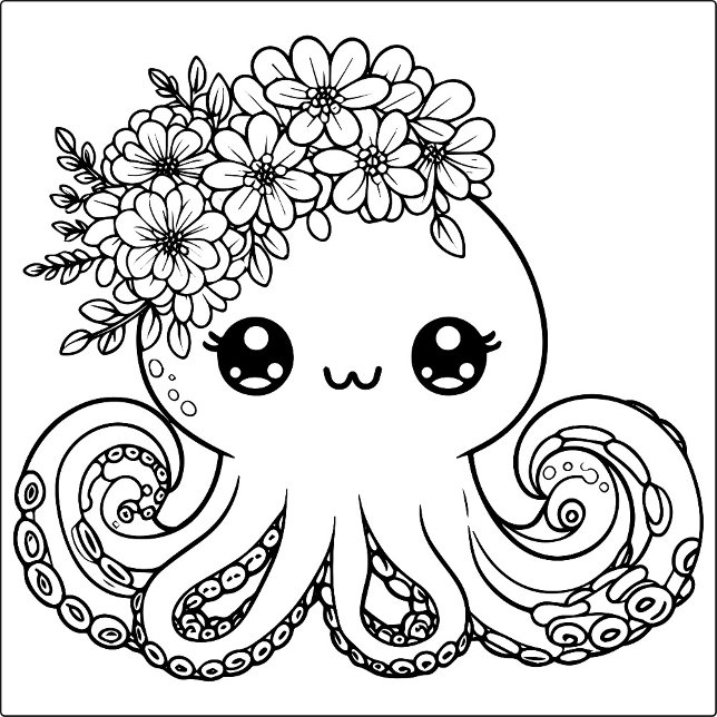 Meerestier  kleinkind t-shirt (Black and White Sea Creature!)