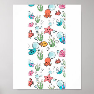 Meerestiere Geschenk, Meerestier Poster
