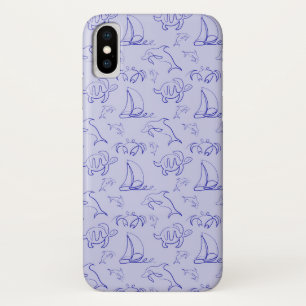 Meerestiere und Segelboote mit einer einzigen zeic Case-Mate iPhone Hülle