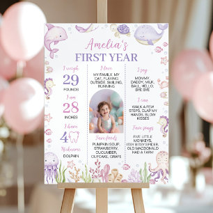 Meerestiere unter dem Meer Geburtstagskarte Poster